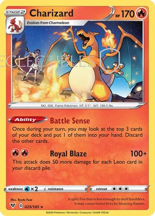 Pokemon Vivid Voltage 025/185 Charizard Reverse Holo