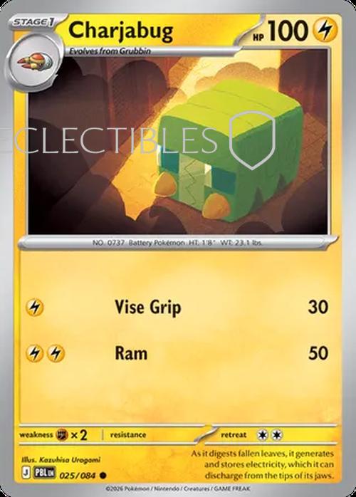 Pokemon pitch black 025/84 Charjabug Reverse Holo