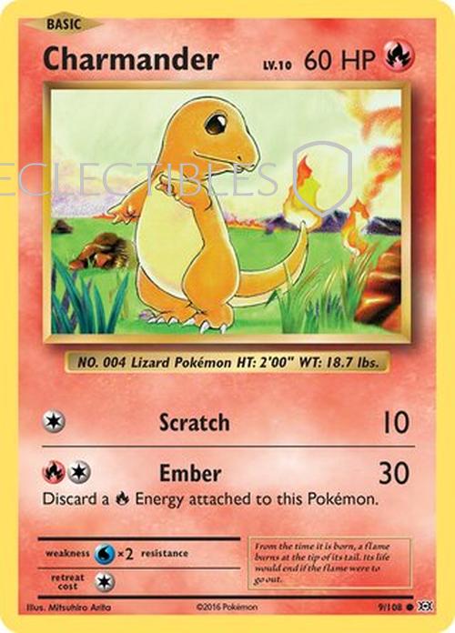 Pokemon evolutions 009/108 Charmander  Reverse Holo