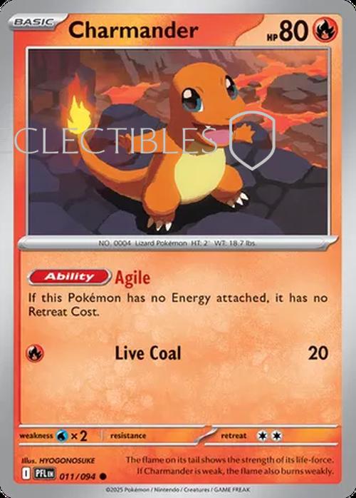 Pokemon Phantasmal Flames 011/094 Charmander Reverse Holo