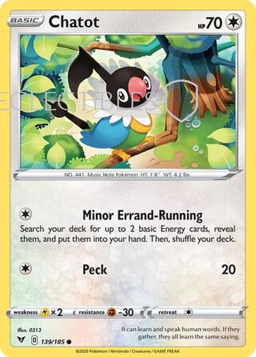 Pokemon Vivid Voltage 139/185 Chatot Reverse Holo