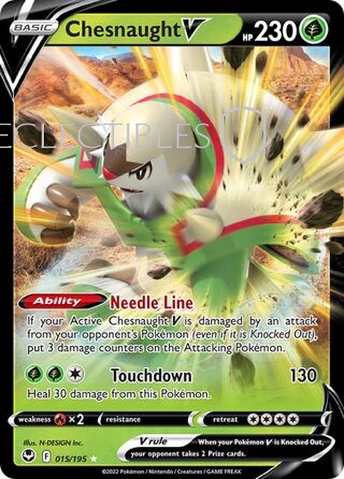 Pokemon Silver Tempest 015/195 Chesnaught V