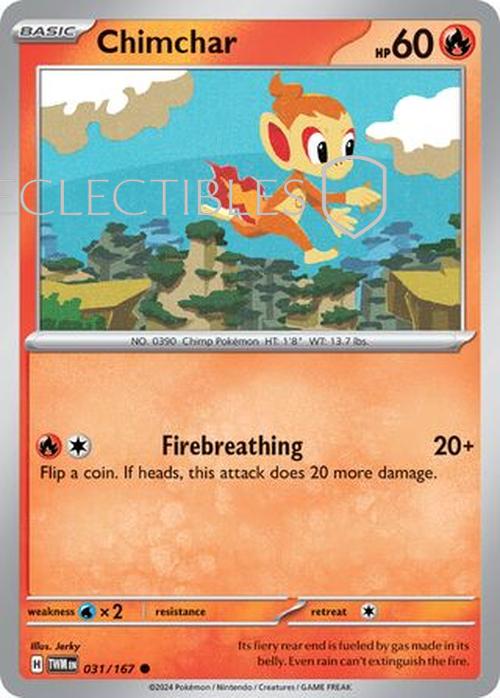 Pokemon Twilight Masquerade 031/167 Chimchar Reverse Holo