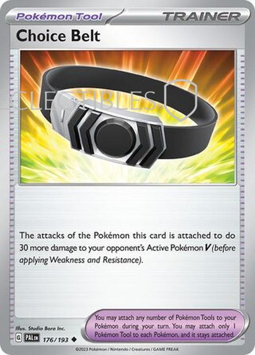 Pokemon Paldea Evolved 176/193 Choice Belt Reverse Holo