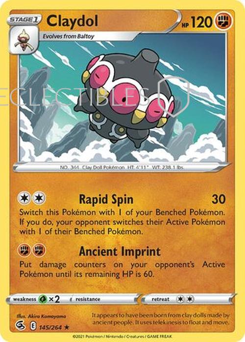 Pokemon Fusion Strike 145/264 Claydol  Reverse Holo