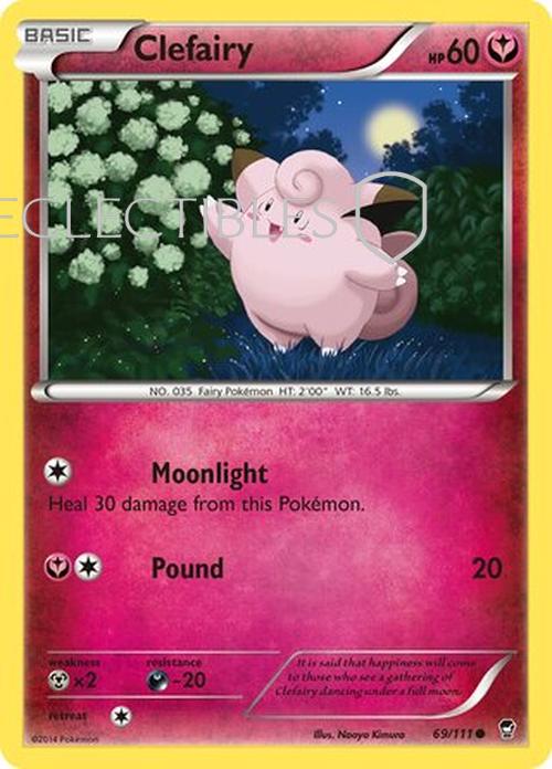 Pokemon Furious Fists 069/111 Clefairy Reverse Holo