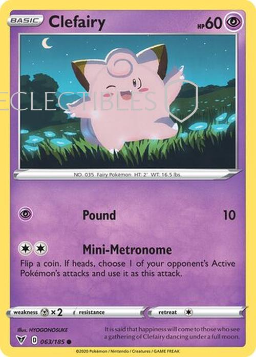 Pokemon Vivid Voltage 063/185 Clefairy Reverse Holo