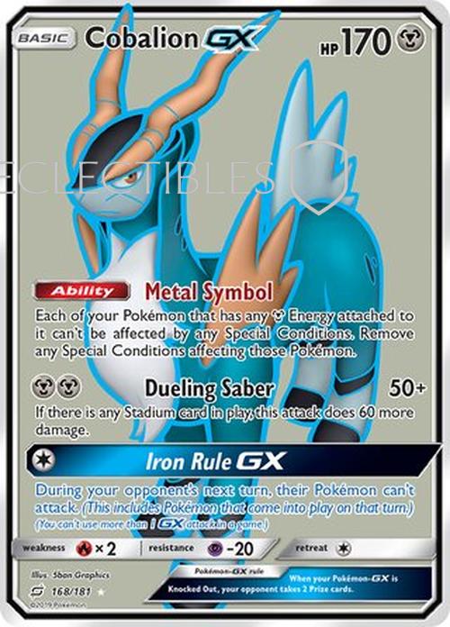 Pokemon Team up 168/181 Cobalion GX Reverse Holo