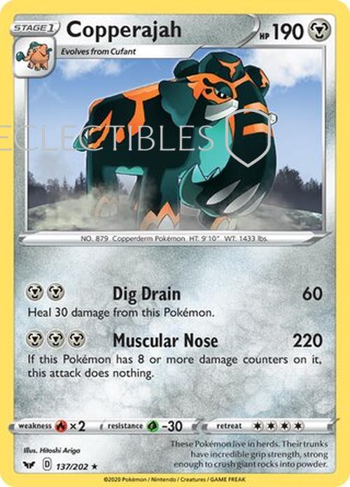 Pokemon Sword & Shield 137/202 Copperajah Holo