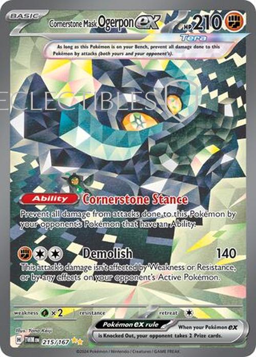 Pokemon Twilight Masquerade 215/167 Cornerstone Mask Ogerpon ex