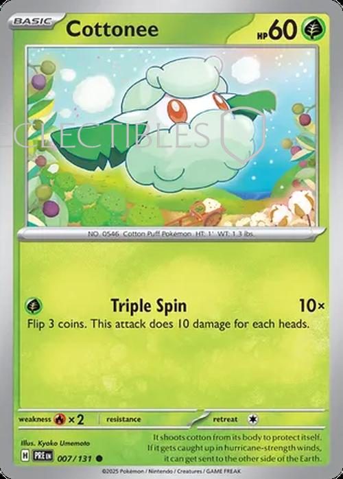 Pokemon Prismatic Evolutions 007/131 Cottonee Reverse Holo