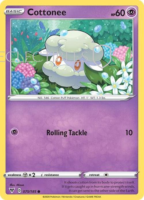 Pokemon Vivid Voltage 075/185 Cottonee Reverse Holo