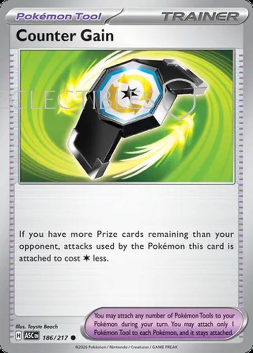 Pokemon Ascended Heroes 186/217 Counter Gain Reverse Holo