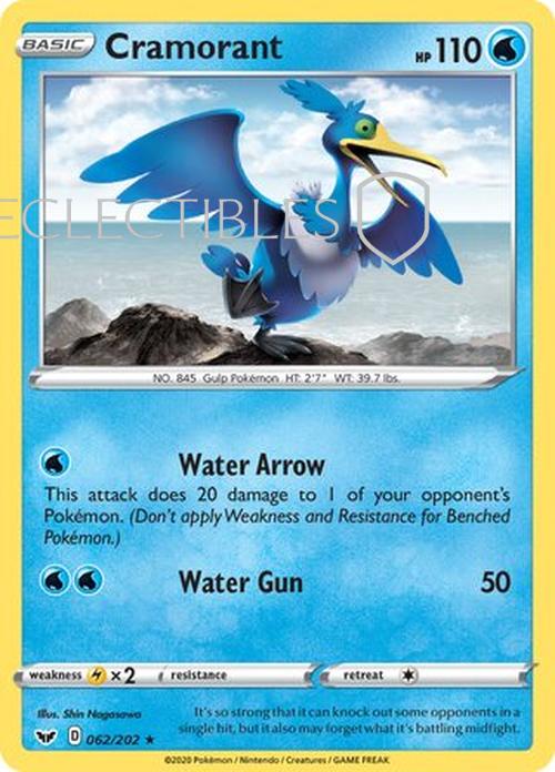 Pokemon Sword & Shield 062/202 Cramorant Reverse Holo