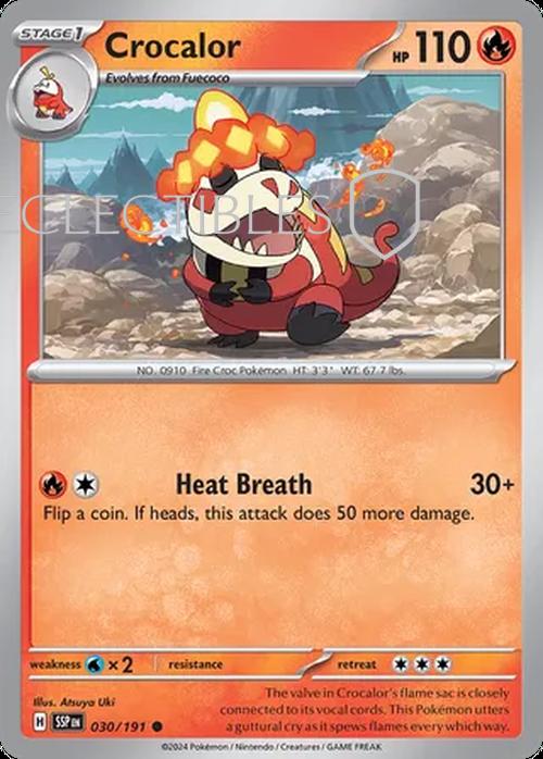 Pokemon Surging Sparks 030/191 Crocalor  Reverse Holo