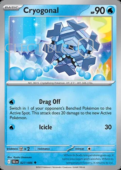 Pokemon Black Bolt 027/086 Cryogonal Reverse Holo