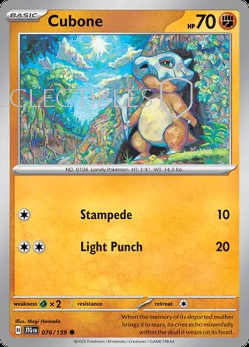 Pokemon Journey Together 076/159 Cubone Reverse Holo
