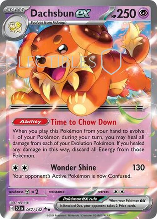 Pokemon Stellar Crown 067/142 Dachsbun ex