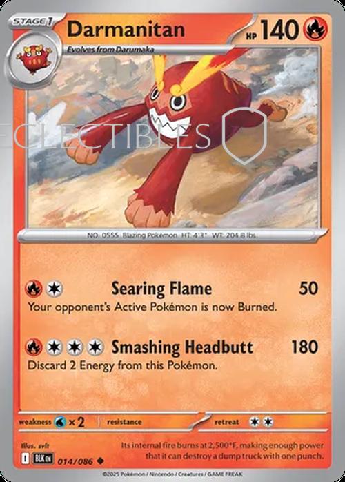 Pokemon Black Bolt 014/086 Darmanitan Reverse Holo
