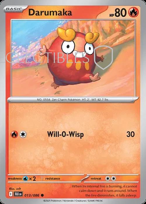 Pokemon Black Bolt 013/086 Darumaka Reverse Holo