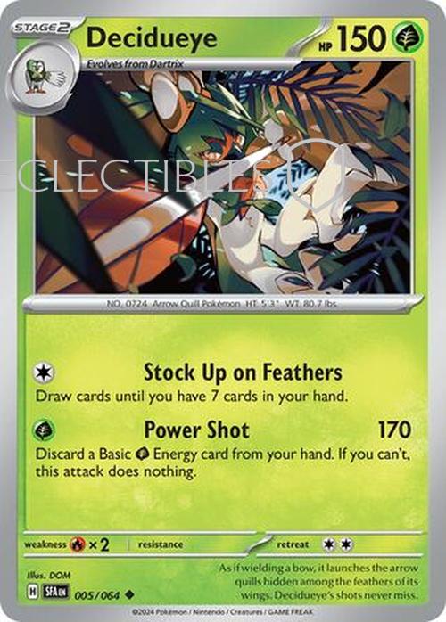 Pokemon Shrouded Fable 005/064 Decidueye Reverse Holo