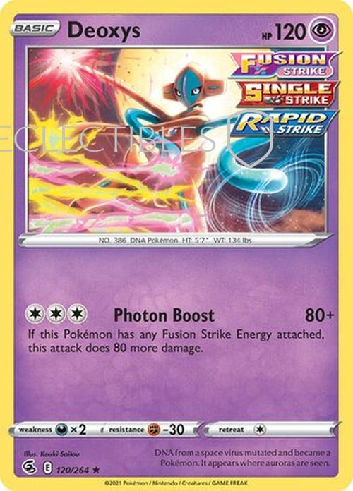 Pokemon Fusion Strike 120/264 Deoxys Reverse Holo