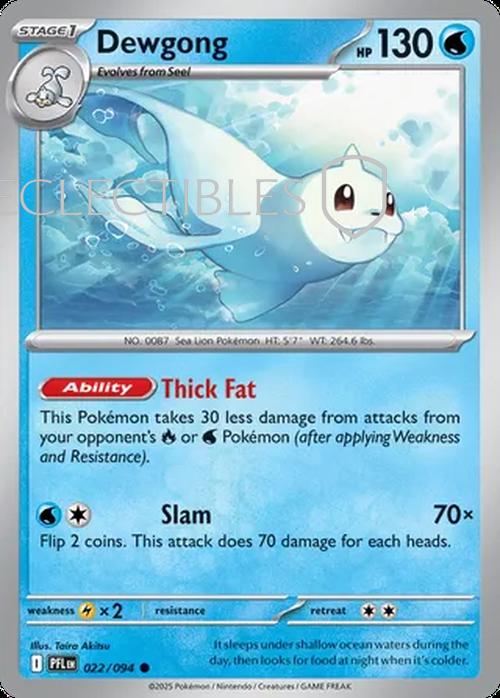 Pokemon Phantasmal Flames 022/094 Dewgong Reverse Holo
