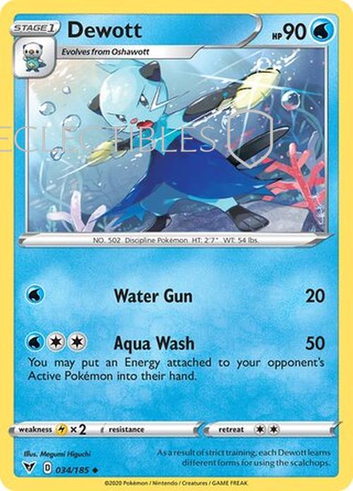 Pokemon Vivid Voltage 034/185 Dewott Reverse Holo