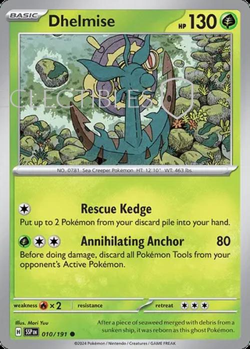 Pokemon Surging Sparks 010/191 Dhelmise  Reverse Holo