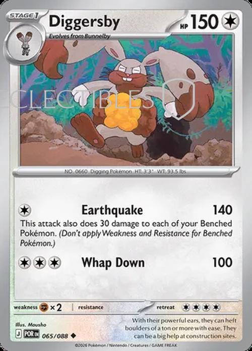 Pokemon Perfect Order 065/88 Diggersby Reverse Holo