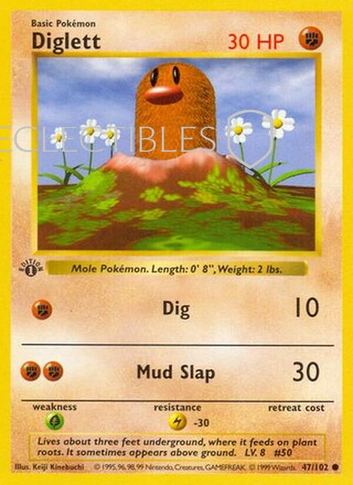 Pokemon Base Set 047/102 Diglett