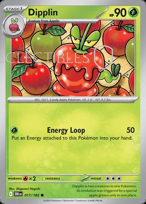 Pokemon Destined Rivals 017/182 Dipplin Reverse Holo