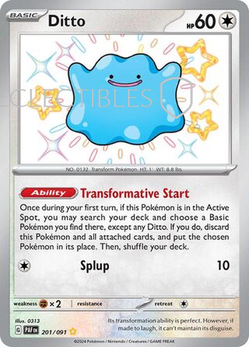 PSA 9 Pokemon Paldean Fates 201/91 Ditto
