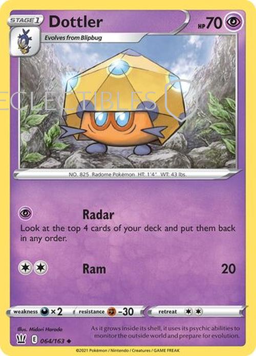 Pokemon Battle Styles 064/163 Dottler  Reverse Holo