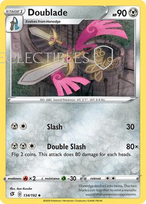 Pokemon Rebel Clash 134/192 Doublade  Reverse Holo