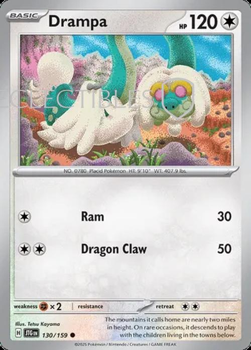 Pokemon Journey Together 130/159 Drampa Reverse Holo