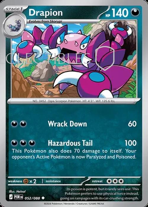 Pokemon Perfect Order 052/88 Drapion Reverse Holo