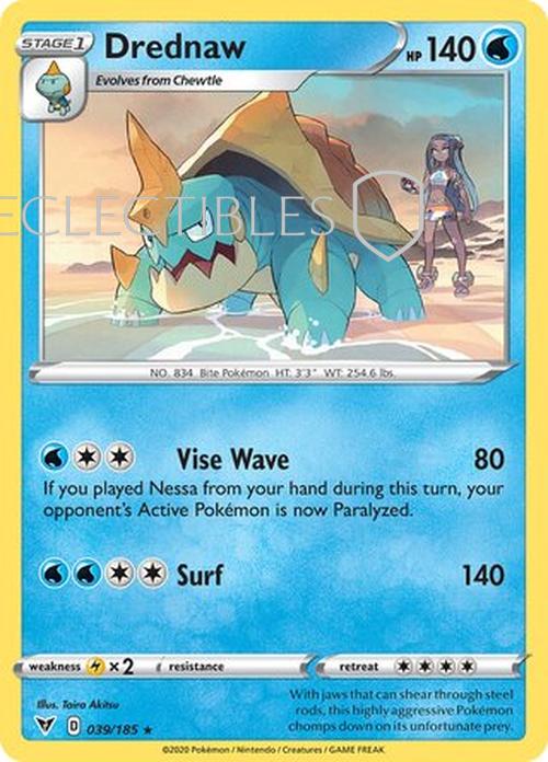 Pokemon Vivid Voltage 039/185 Drednaw Reverse Holo