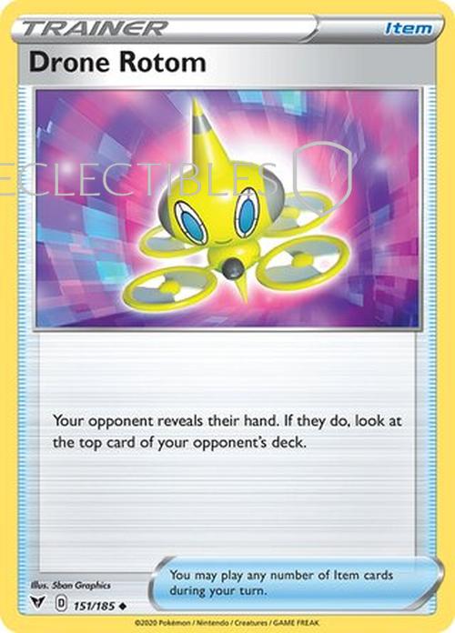 Pokemon Vivid Voltage 151/185 Drone Rotom Reverse Holo