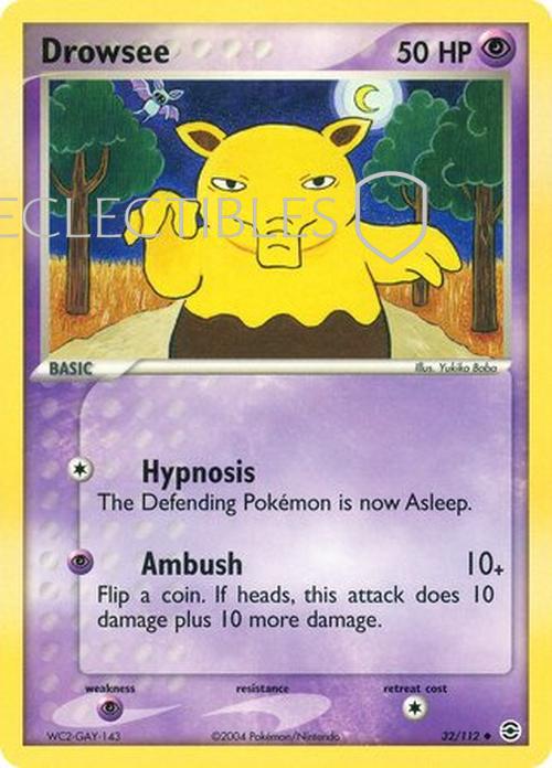 Pokemon EX FireRed & LeafGreen 032/112 Drowzee Reverse Holo