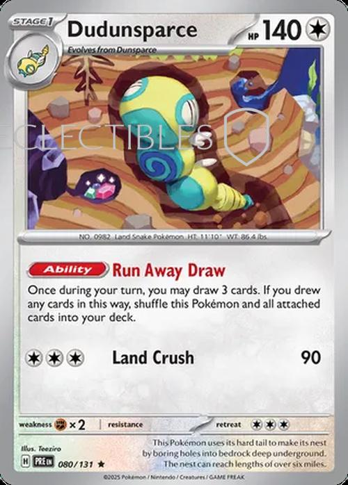 Pokemon Prismatic Evolutions 080/131 Dudunsparce Holo
