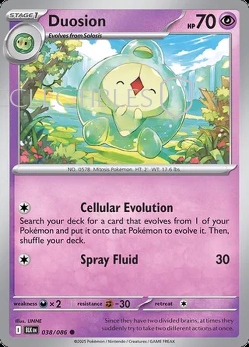 Pokemon Black Bolt 038/086 Duosion Reverse Holo