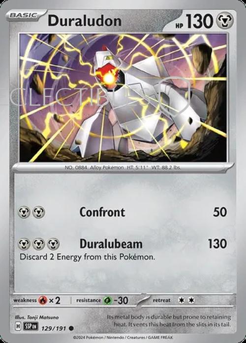 Pokemon Surging Sparks 129/191 Duraludon  Reverse Holo
