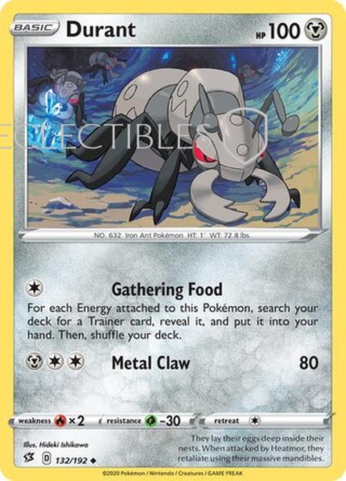 Pokemon Rebel Clash 132/192 Durant Reverse Holo