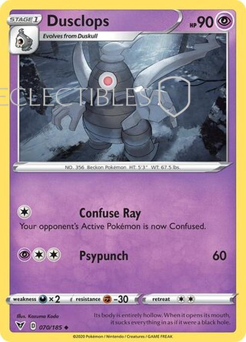 Pokemon Vivid Voltage 070/185 Dusclops Reverse Holo