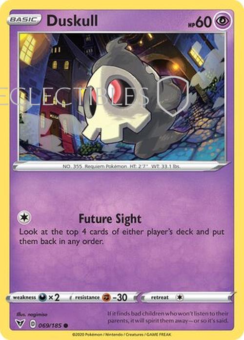 Pokemon Vivid Voltage 069/185 Duskull Reverse Holo