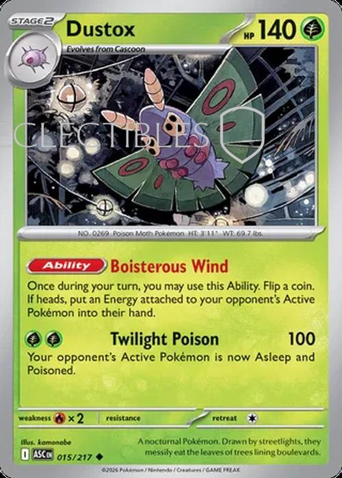 Pokemon Ascended Heroes 015/217 Dustox Reverse Holo