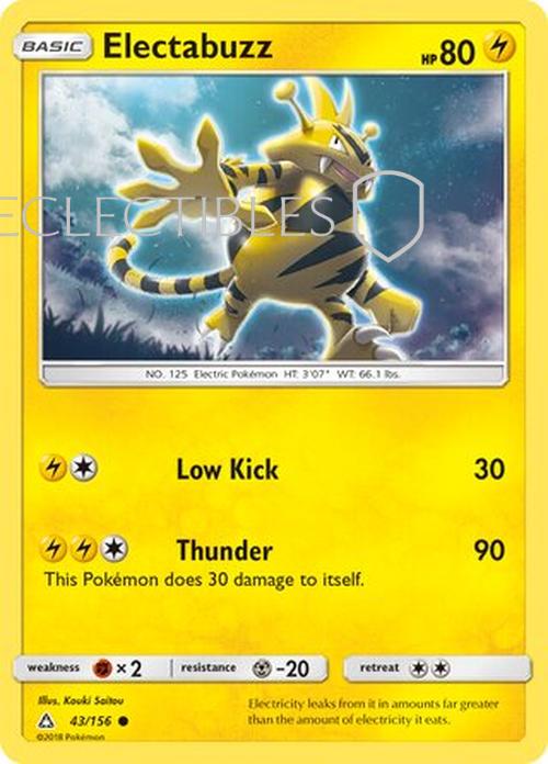 Pokemon Ultra Prism 043/156 Electabuzz Reverse Holo