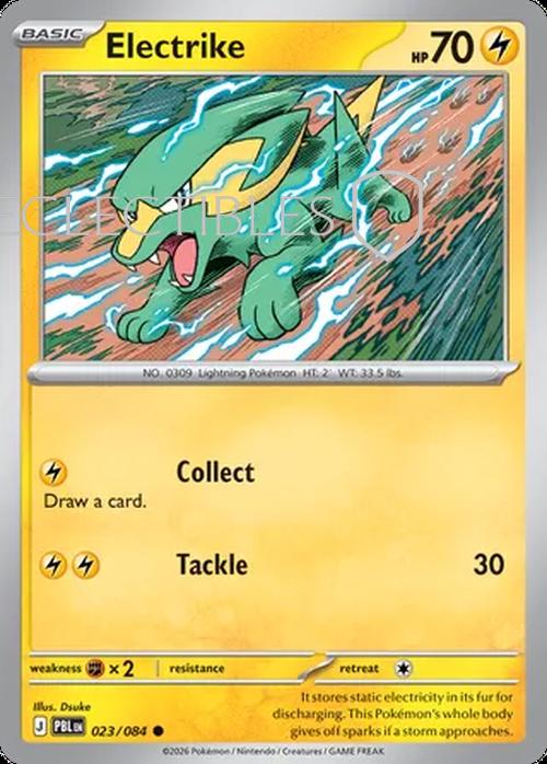 Pokemon pitch black 023/84 Electrike Reverse Holo