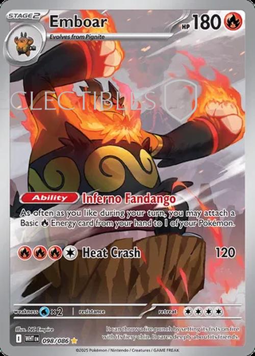 Pokemon White Flare 098/086 Emboar